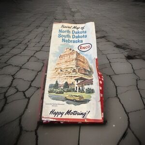 Vintage 1963 North & South Dakota and Nebraska Road Map‎ – Humble Oil Co. (Enco)